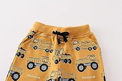 Ysoea Toddler Boys Excavator Print Sweatpants