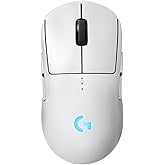 Logitech G PRO 2 Lightspeed Wireless Gaming Mouse, Right- or Left-Handed Mouse with up to 4 Customizable and Switchable Magnetic Side Buttons, 44K DPI Sensor, USB-C Charging, for PC/Mac - White