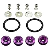 JDMSPEED Purple Universal CNC Billet Bumper Trunk Quick Release Fastener Kit