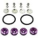 JDMSPEED Purple Universal CNC Billet Bumper Trunk Quick Release Fastener Kit