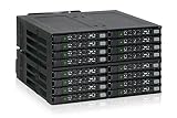 ICY DOCK ToughArmor Rugged Full Metal 16 Bay 2.5" SAS/SATA SSD/HDD Backplane Cage for 2X External 5.25" Bay - MB516SP-B