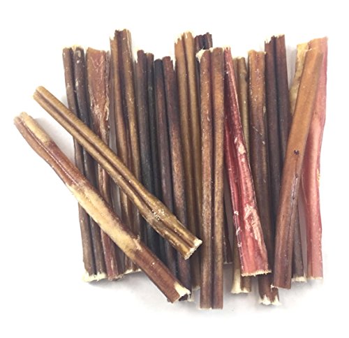 6-Inch THIN Bully Sticks Dogs Made in USA 7oz (11-13) Boutique Grain-Free Beef Pizzle Dog Chew Sticks by Sancho & Lola's