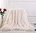 YOU SA Super Soft Shaggy Faux Fur Blanket Ultra Plush Decorative Throw Blanket 51''x63'', White