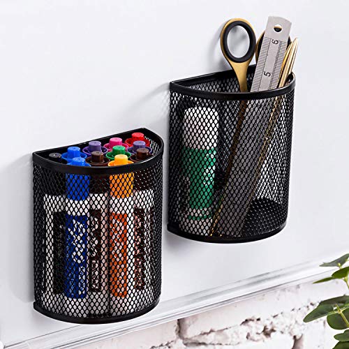 MyGift Black Mesh Metal Wire Dry Erase Marker and Office