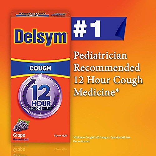 Cough Suppressant for Adults Delsym 12 Hr Cough Relief Liquid, Grape 5