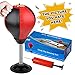 Cyrus Desktop Punching Bag Stress Buster Ball Stress Relief Toys with Pump for Office Home Kids Adults (Black/Red)