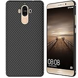 Huawei Mate 9 Case, Nillkin [Black] Super Slim Smooth [Carbon Fiber] Armor Case Cover for Huawei Mate 9, Anti Fingerprints Built-in Metal Plate, Compatible with Magnetic Car Mounts