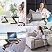 SLYPNOS Adjustable Laptop Stand Folding Portable Standing Desk Ventilated Aluminum Laptop Riser Tablet Holder Notebook Tray with 2 Edge Stoppers for Desk Bed Couch Sofa Floor, Blackthumb 4
