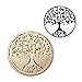 Yoption Tree of Life Wax Seal Stamp, Vintage Brass Head Wooden Handle Sealing Stamp for Embellishment of Cards Envelopes, Invitations, Ideal Gifts