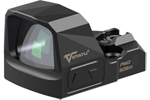 VOTATU PMD505-SG Shake Awake Green Dot 3 MOA Micro Reflex Sight Compatible with RMS/RMSc Slide Footprint Pistol Optics, Picatinny Mount Included