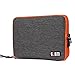 Travel Organizer, BUBM Universal Double Layer Travel Gear Organizer Storage Bag / Electronics Accessories Organizer / USB Cable Organizer Bag - Grey and Orange