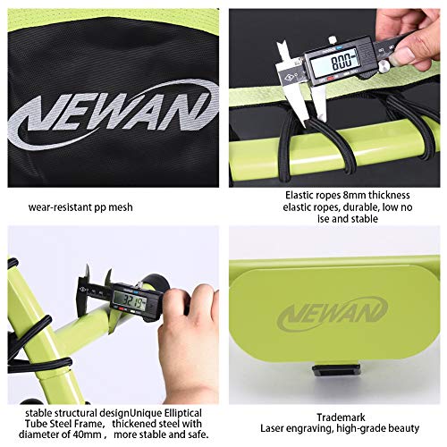 Newan 48" Silent Trampoline with Adjustable Handle Bar, Fitness Trampoline Bungee Rebounder Jumping Cardio Trainer Workout for Adults - Max Limit 330 lbs
