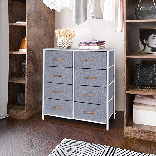Kamiler Dresser with 8 Drawers,4Tier Wide Chests of Drawers,Tall