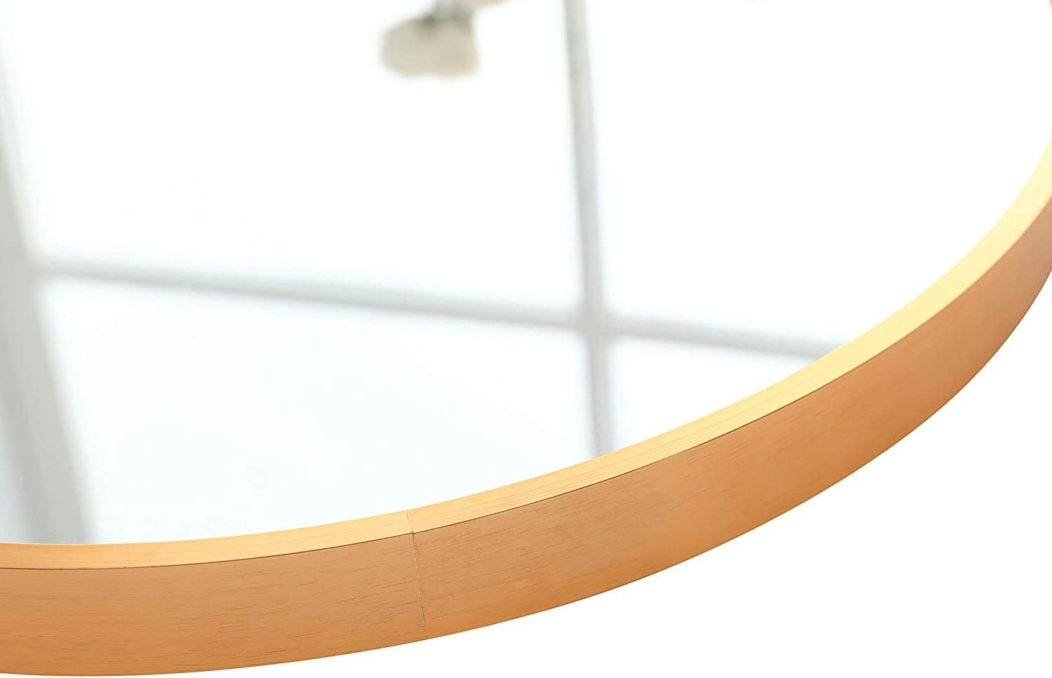 Huimei2Y Circle Mirror, 15.7 Inch Wall Round Mirror with Metal Frame for Vanity, Bathroom, Bedroom, Entryway & Living Room (Gold, 40x40cm): Home & Kitchen
