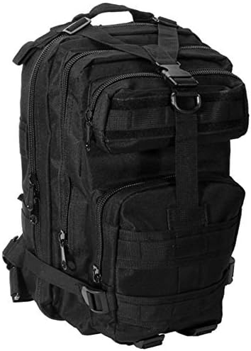 Oubakeji Military Tactical Backpack Water-Proof Nylon Military Outdoor Trekking Camping Tactical Mole Pack for Men, Women and Kids, 30 L, Multicolor, Black