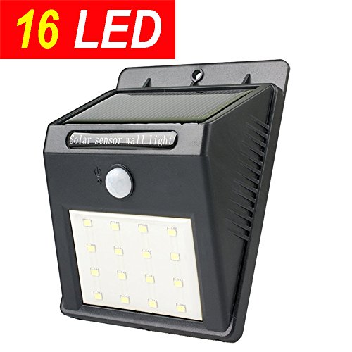 Solar Lights Outdoor,Sogrand 16 LED Motion Sensor Security Light,for Garden,Path,Wall,Walkway,Patio,Deck,Shed,Fence,Pathway