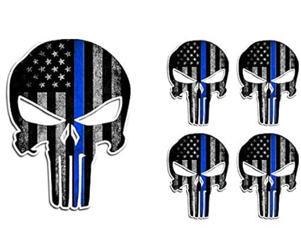 Punisher Skull American Flag Decal Sticker Sniper Thin 