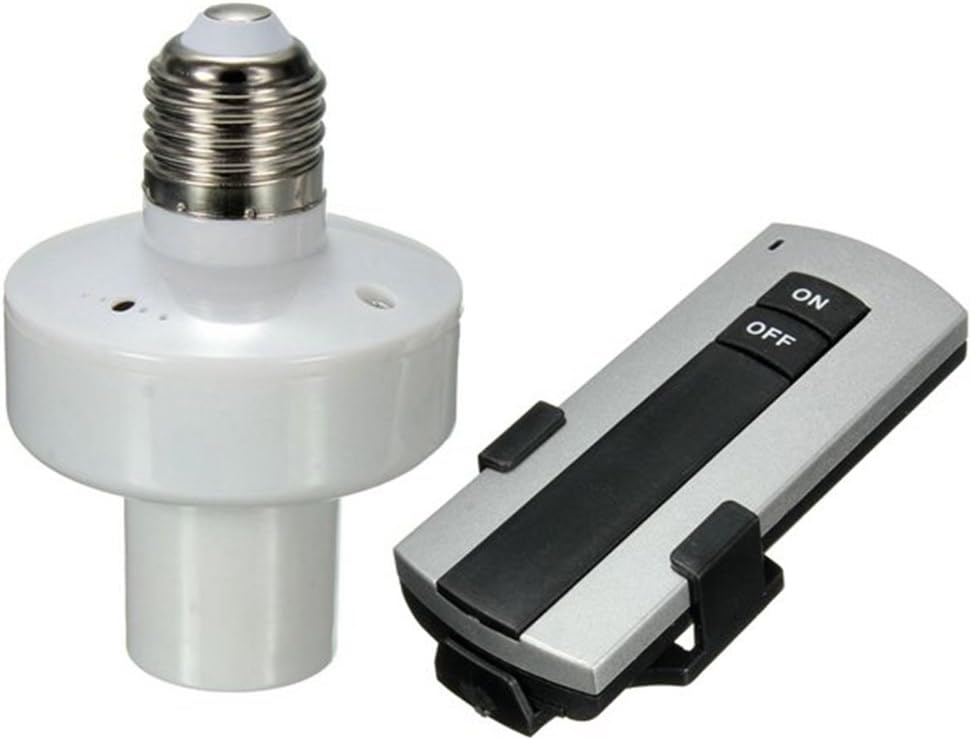E27 Screw Wireless Remote Control Light Lamp Bulb Holder Cap Socket Switch New