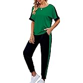 VIMPUNEC Women 2 Piece Outfits Summer Casual Lounge Sets Soft Sweatsuits Trendy Matching Sets