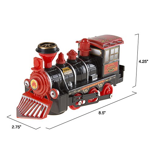 Bump and Go Toy Train Locomotive Engine Car with Lights and Sounds! (BLACK)