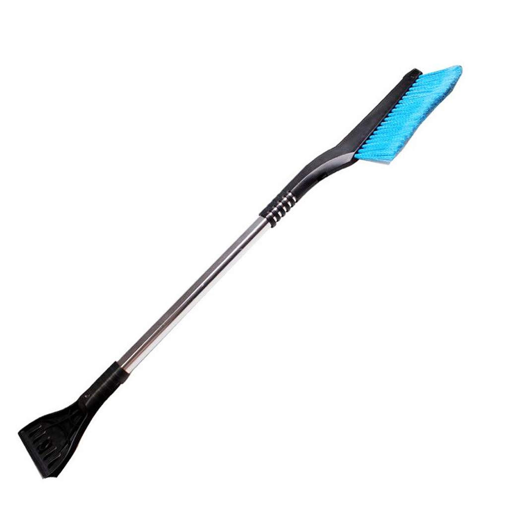 HeziCat 3 in 1 Snow Brush and Ice Scraper,Extendable Snow Brush with Squeegee & Ice Scraper Extendable Snow Brush Snow Brush Winter Deicing Tool (Blue)