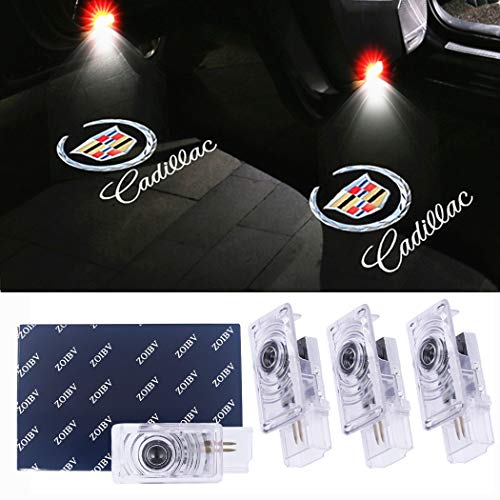 Car Door Lights for Cadillac Logo Lights Car Door Lighting Entry Ghost Shadow Projector Laser Emblem Welcome Lamp for ATS SRX XTS Accessories Replacement (4 Pack)
