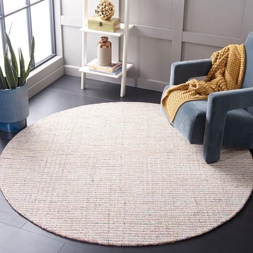 SAFAVIEH Abstract Collection Round Rug - 6' Round, Red & Green, Modern Design,…