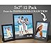 Icona Bay 5x7 Picture Frames (Black, 12 Pack), Beautifully Detailed Molding, Contemporary Picture Frame Set, Wall Mount or Table Top, Inspirations Collection