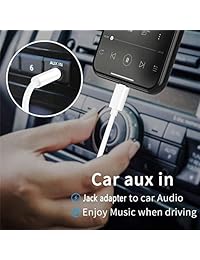 Aux Cord for iPhone 3.5mm Compatible with iPhone Xr Xs MAX  8Plus 7 Plus 6 6Plus iPod iPad Adapter Cable to Car Home Stereo Headphone Car Stereo Speaker Headphone Adapter Support All iOS System