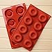 Ozera 8 Cavity Silicone Donut Pan (2 Pack), Muffin Cups, Cake Baking Ring, Biscuit Mold