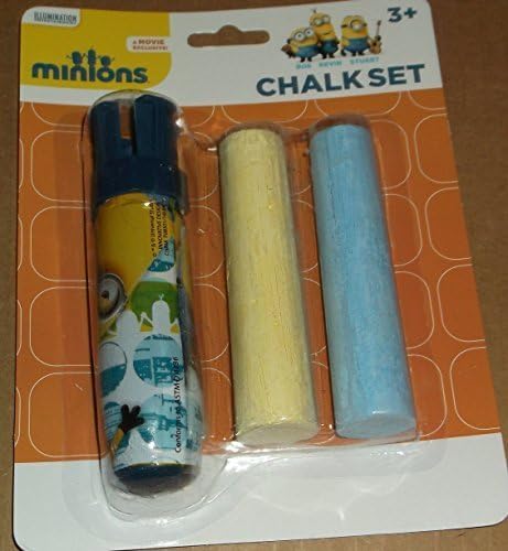 Sidewalk Chalk Minions 3 Piece Sidewalk Chalk Set - 1 chalk holder &amp; 2 pieces of jumbo chalk
