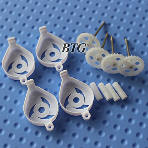 BTG Motor Parts for Syma X5SC X5SW X5HC X5HW RC Quadcopter- Spare Parts: 4 Motor; 4 Gear Set; 4 Motor Base Cover
