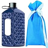 2.2 Litre(74OZ) Sport Water Bottle -Drinking Bottle- Portable Diamond Lattice Water Jug Durable & Extra Strong - BPA Free(Deep Blue)...