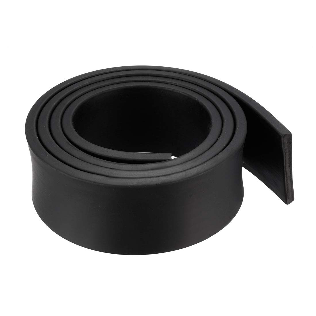sourcing map Solid Rectangle Rubber Seal Strip 40mm Wide 5mm Thick, 1 Meter Long Black