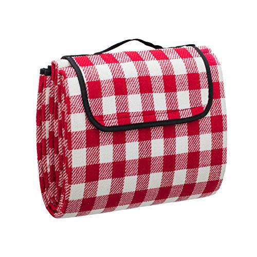 FYL Extra Large Proof Beach Picnic & Outdoor Blanket with Waterproof Backing-80 90"