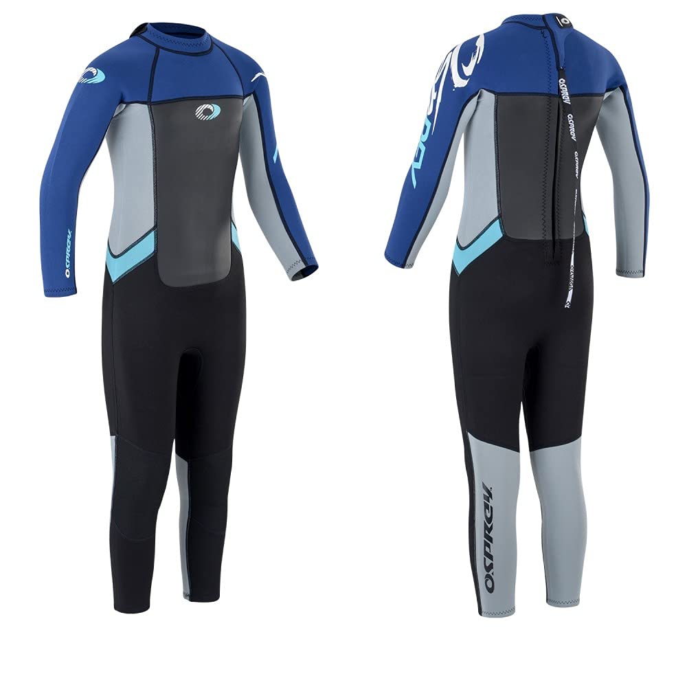 Osprey Boys Full Length 3 mm Summer Wetsuit, Kids Neoprene Surfing Bodyboarding Wetsuit, Origin, Multiple Colours, M Tall