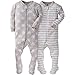 Gerber Baby Boys' 2-Pack Footed Pajamas, Stripes/Stars, 3 Months