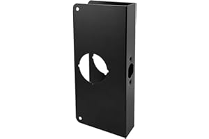 PANGBOER Upgrades Steel Door Reinforcement Plate Strong Security Plates Single Hole Designs for 1 3/4 Inch Thick Doors
