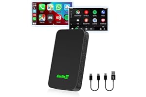 Carlinkit 5.0 2air CarPlay Wireless Adapter,Android Auto Dongle-2023 Release,for OEM Wired CarPlay and Android Auto Car,Auto Connect,Lossless OTA Update,for iPhone and Android,via Plug-in USB Link