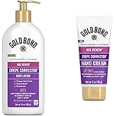 Gold Bond Age Renew 14 oz Crepe Corrector Body Lotion &amp; 3 oz Hand Cream Bundle, Replenishing &amp; Smoothing Formulas