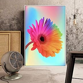 Floating Framed Canvas Wall Art for Living Room, Bedroom Flowers Canvas Prints for Home Decoration Ready to Hang - 16x24 inches
