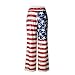 Xuan2Xuan3 Women American Flag Stars Stripes Patriotic Wide Leg Casual Loose Pant Legging