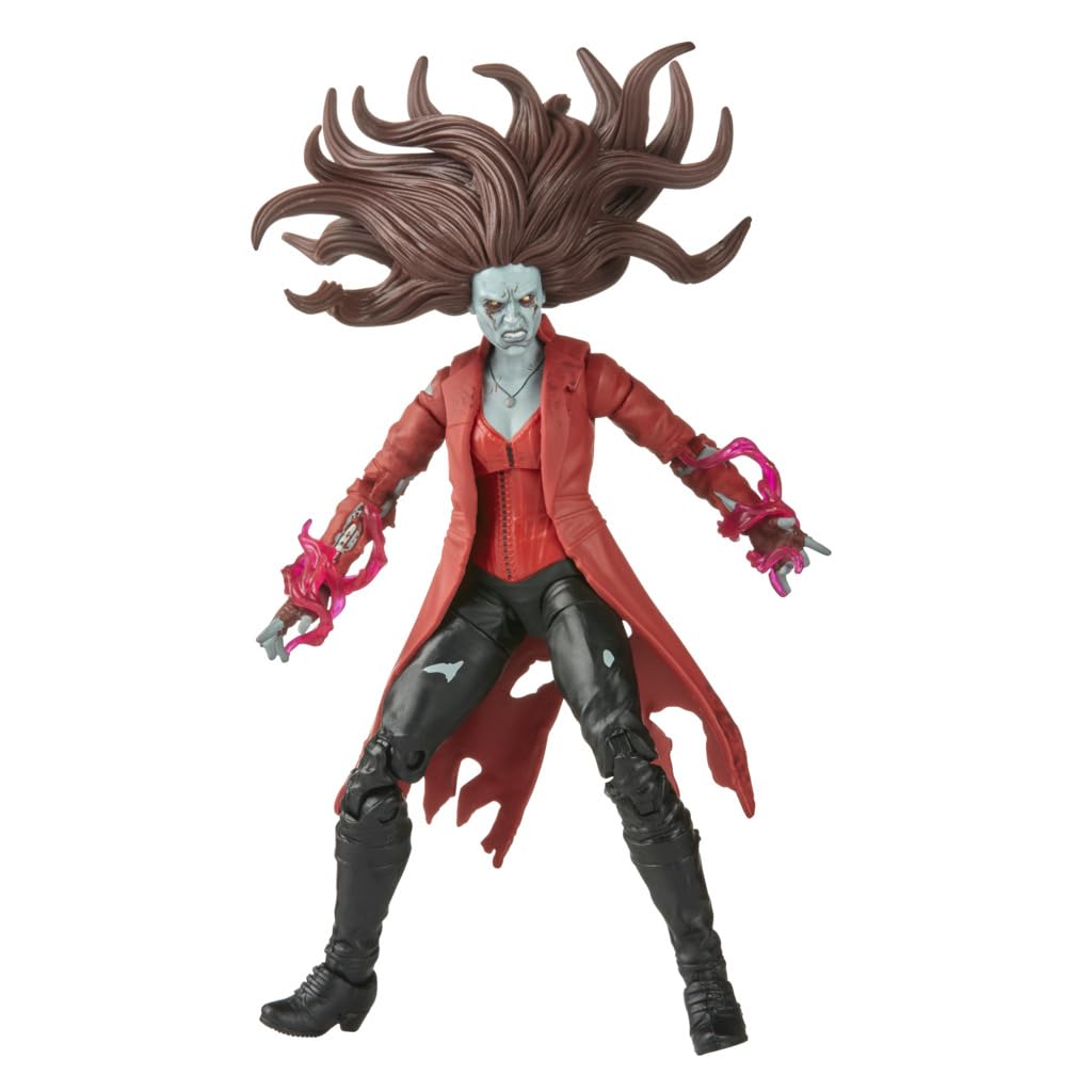 Hasbro Marvel Legends Series MCU Disney Plus Zombie Scarlet Witch Marvel Action Figure, 2 Accessories and 1 Build-A-Figure Part, Multicolor (F3703)