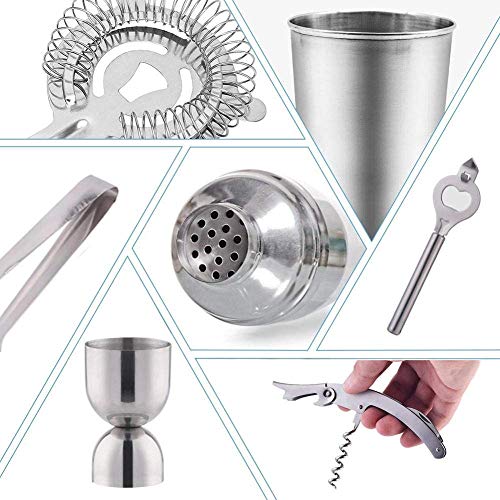 JBNJV Cocktail-Shaker-Set mit stilvollem Ständer für zu Hause, 7-teiliges Bar-Tools-Set, professionelles Barkeeper-Kit… – Bild 5