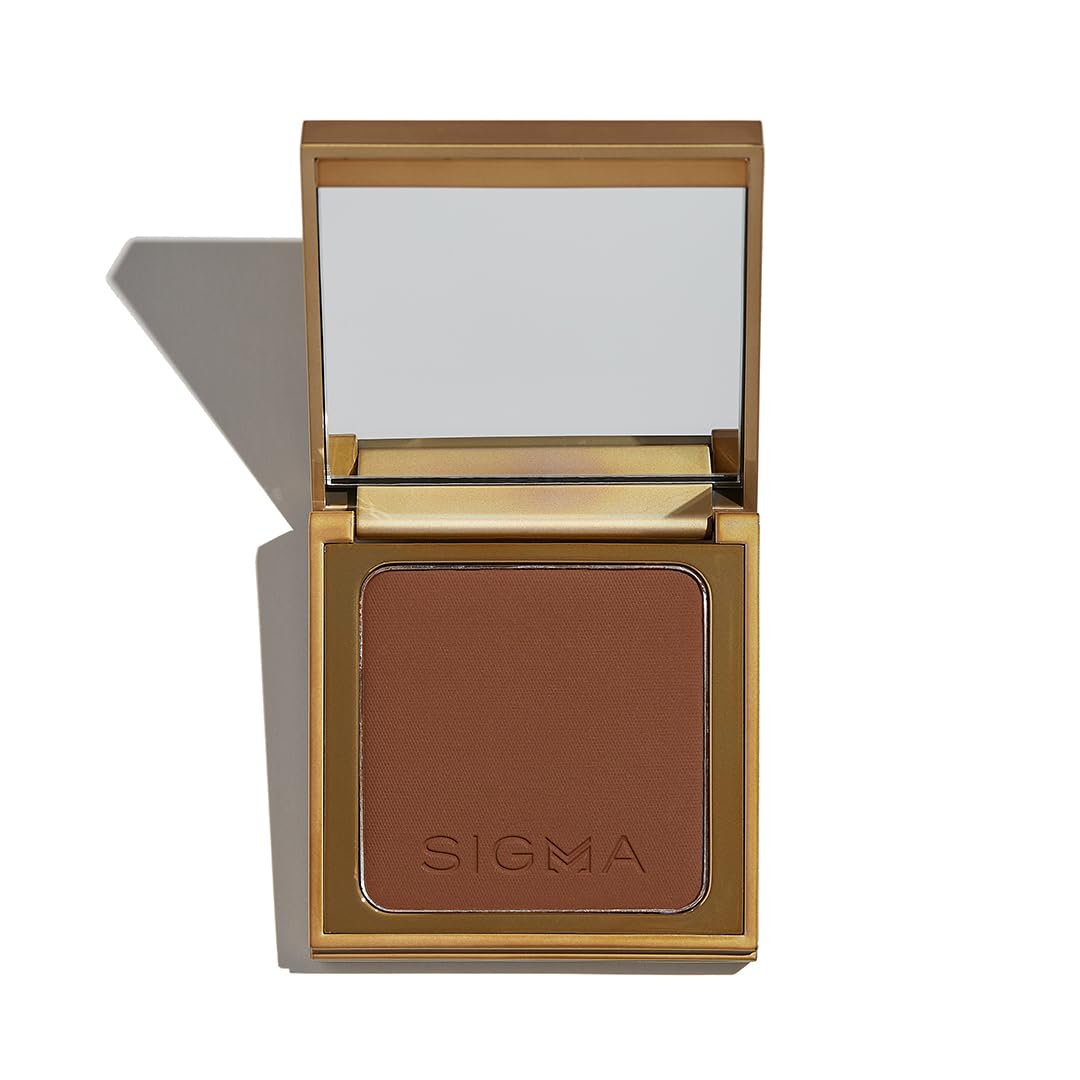 Sigma Beauty Matte Bronzer, Deep – Long-Wearing Powder Face Bronzer for Warm, Natural Definition