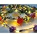 JOJOO 4 Pcs Light Up Headband Wreaths Fairy LED Rose Flower Headband Floral Leaf Wrap Crown Hair Garland for Christmas Festival Wedding Beach Halloween Party,LT036