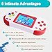Douddy 16 Bit Handheld Games for Kids Adults Built in 220 HD Games 3.0'' Screen Rechargeable Electronic Handheld Video Game Player Birthday Gift (Red)