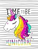 Time to be a Unicorn (Journal, Diary, Notebook for Unicorn Lover): Inspirational Journal Book with Coloring Pages Inside Gifts for Men/Women/Teens/Seniors by Happiness Life, journal coloring book