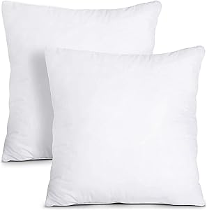 Utopia Bedding Throw Pillows Insert (Pack of 2, White) - 22 x 22 Inches Bed and Couch Pillows - Indoor Decorative Pillows