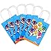 Cute Shark Party Bags For Baby Birthday Favor Kids Candy Gifts Paper Bag, Well for Girls or Boys-12pack